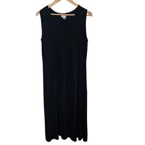 Vintage 90s Rebekah Dress Women Large Black Fairy Sleeveless Maxi Whimsygoth